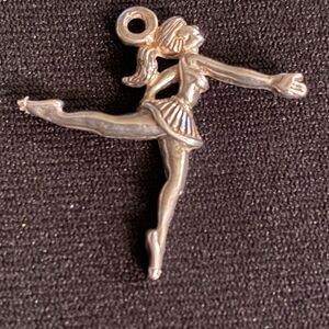 Sterling Silver 925 Ballerina or Cheerleader Charm